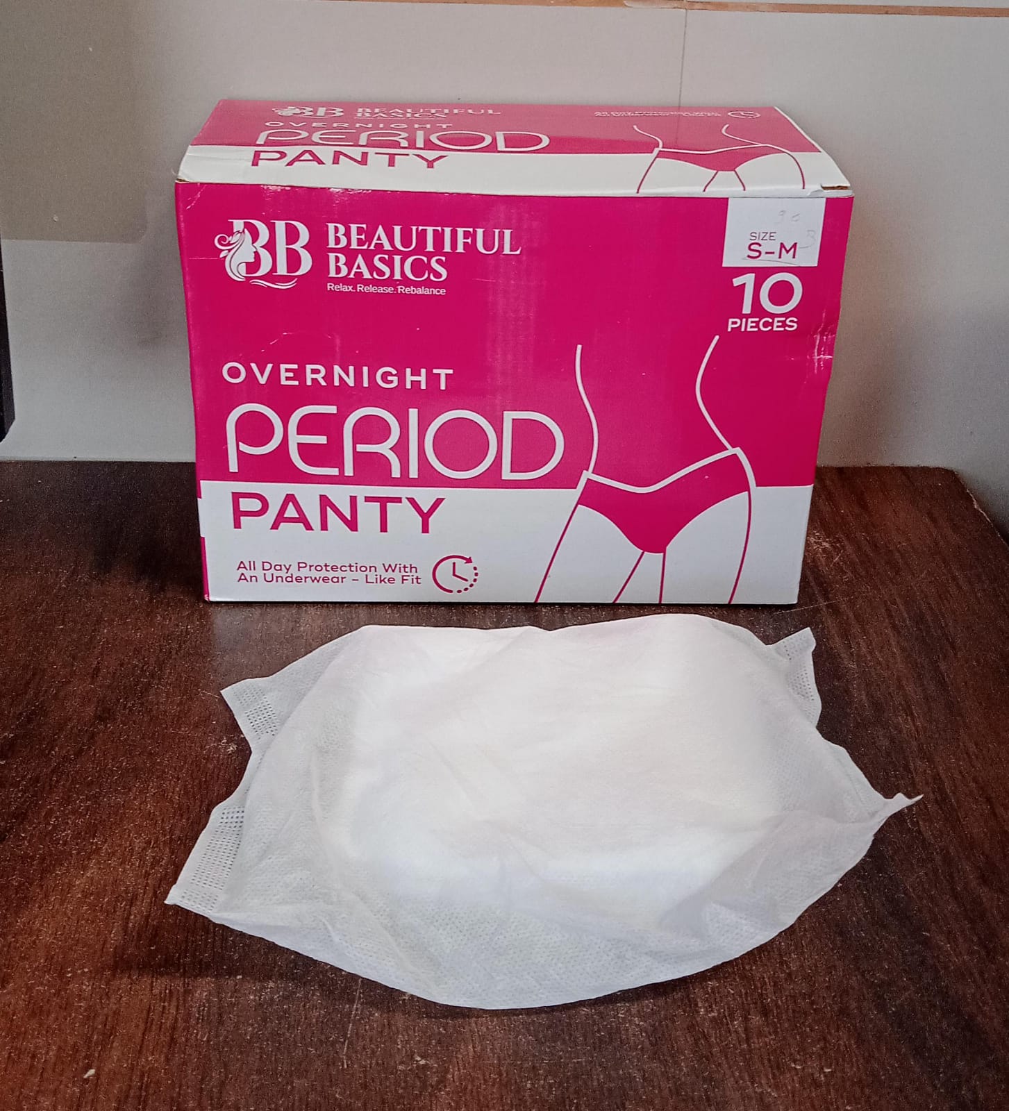 Packaging of the Women's Emergency Kit from Beautiful Basics.