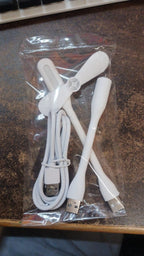 The complete Portable USB Fan Set displayed in its packaging, ready for gifting or personal use.
