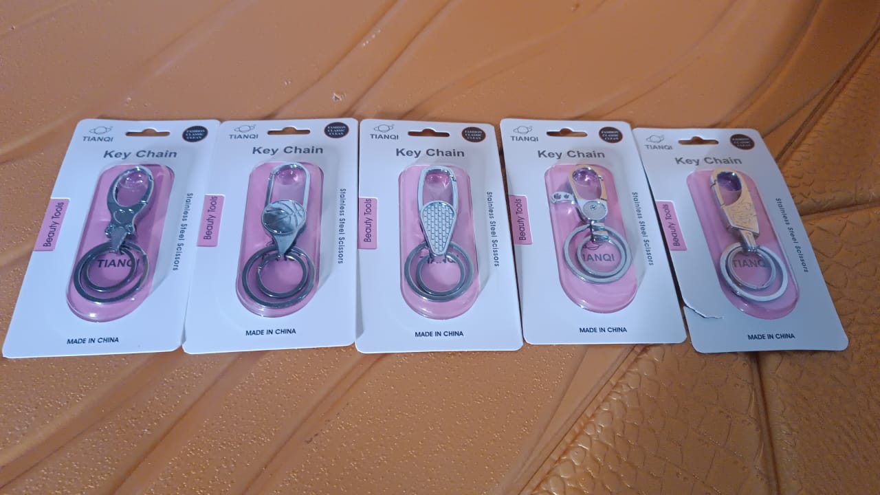 Collection of durable stainless steel key holders for car and home keys