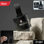Close-up of hair color powder texture for grey root concealing