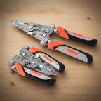 Comprehensive 8-in-1 wire stripper pliers set tool kit with storage box