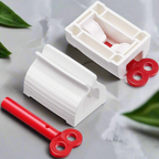 Graphic illustration demonstrating the simple functionality of the toothpaste tube squeezer.