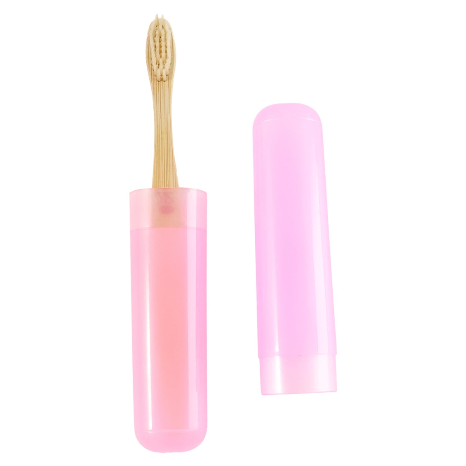 Detailed view of the flexible, soft bristles of the 2-in-1 Toothbrush.