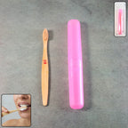 Front view of the 2-in-1 Toothbrush with soft bristles and protective cover.