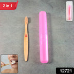 Close-up of the soft bristles on the 2-in-1 Toothbrush for gentle cleaning.