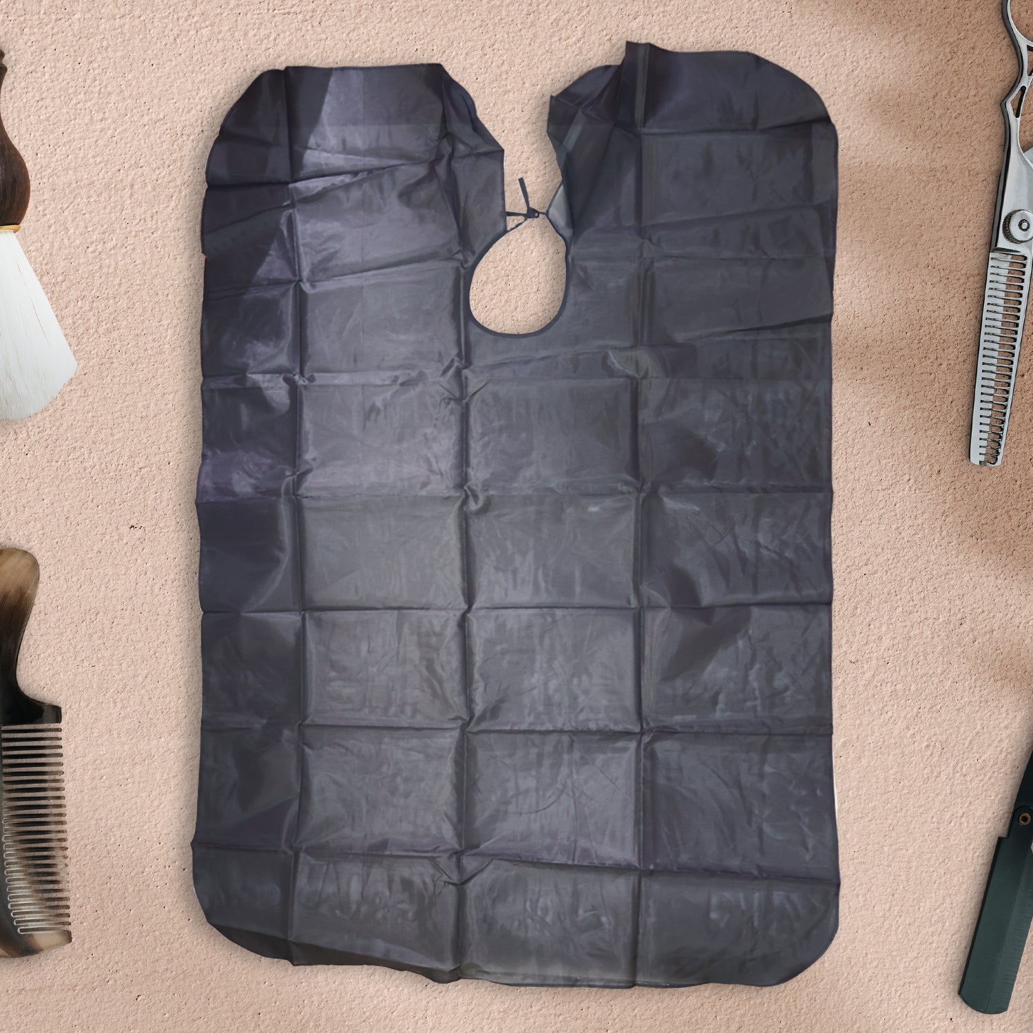 Folded portable waterproof hair cutting cape