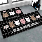 Non-slip printed floor mats for home safety and decor