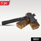 The versatile multifunction axe ready for various camping and survival applications.