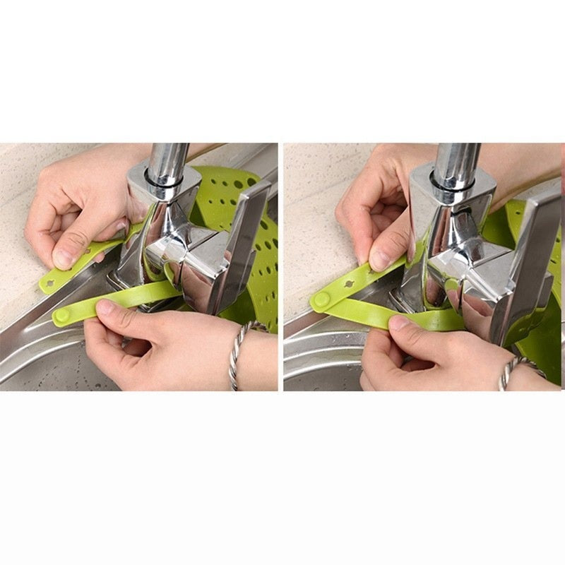 Stylish adjustable faucet caddy for keeping your sink area neat.