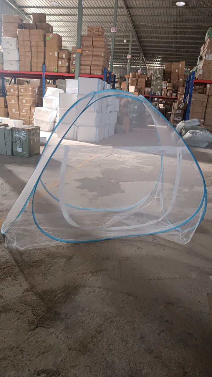 Mosquito net tent polyester fabric close-up showing mesh for insect defense