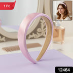 Elegant padded satin hairband displayed on a clean white background