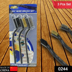 Close-up of the stainless steel wire brush, ideal for removing rust and heavy paint.