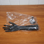 Premium black hand-shaped jewelry organizer stand with matte finish