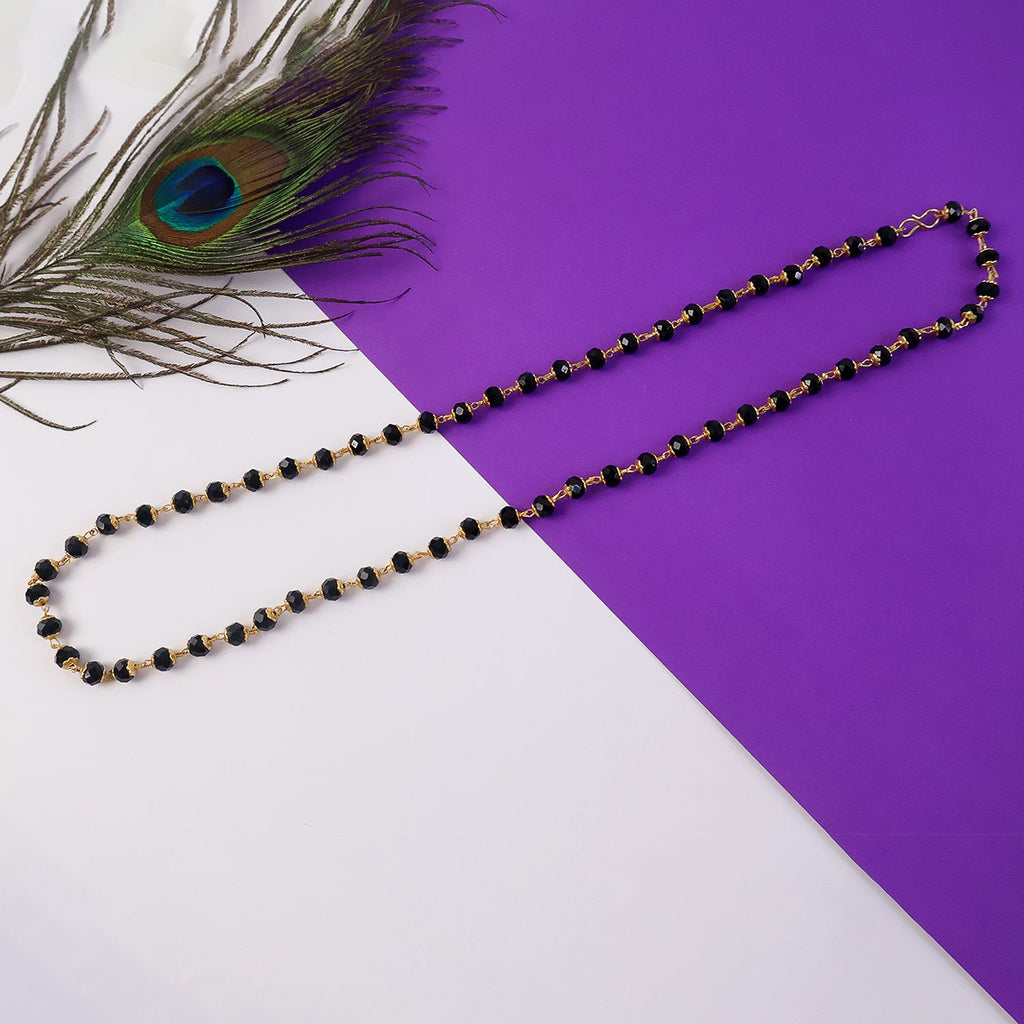 Lightweight black beads mangalsutra necklace perfect for daily wear