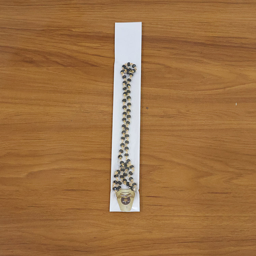 Trendy necklace featuring black beads mangalsutra style for women