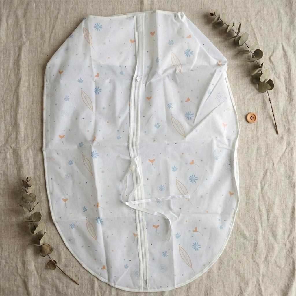 Organized clothes inside non-woven garment storage cover for dust protection