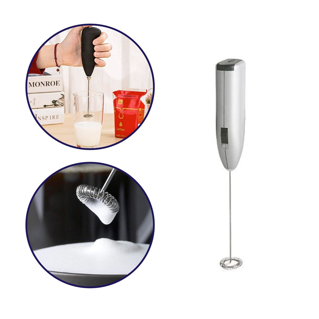 Stainless steel whisk of the electric milk frother for perfect foam.