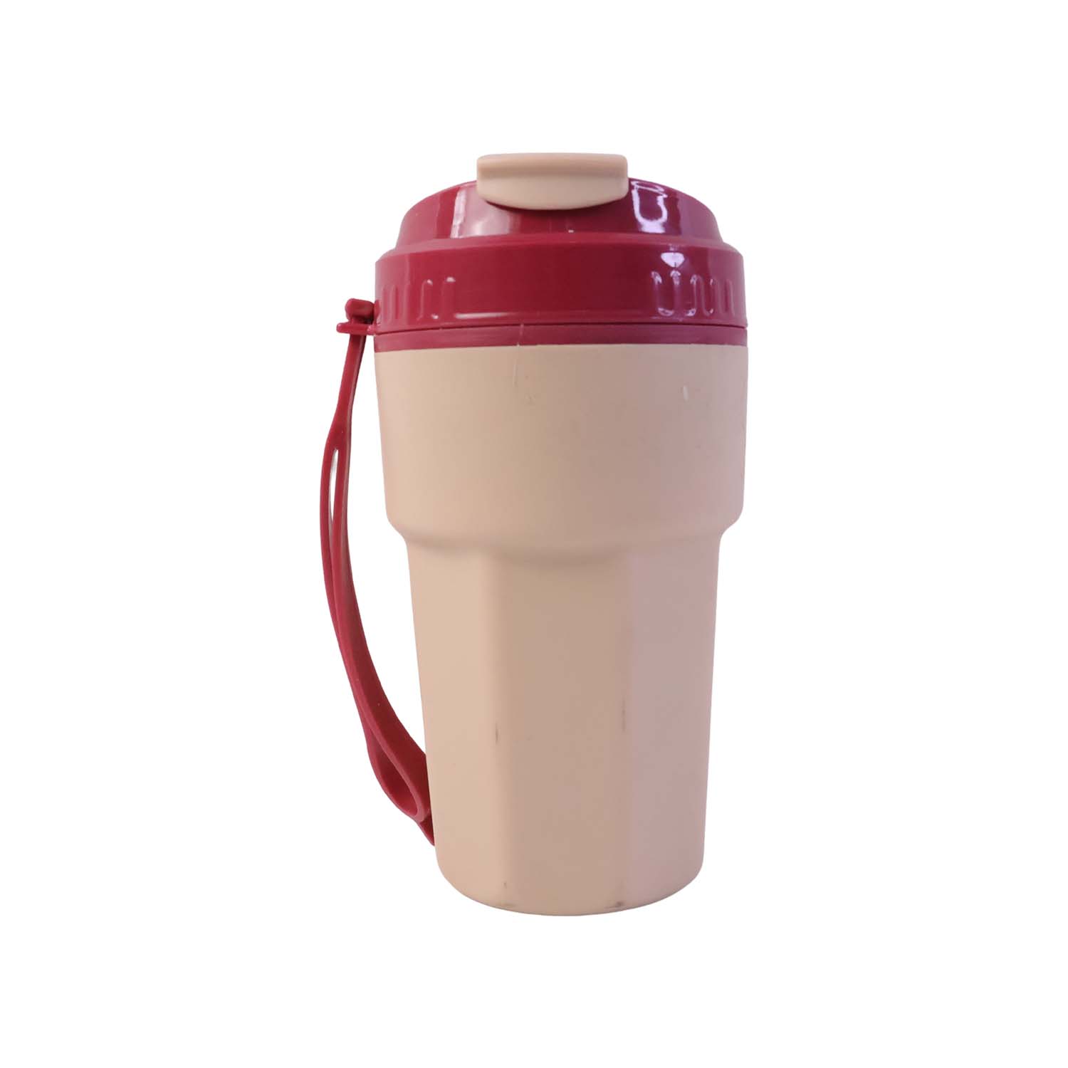 Ergonomically shaped plastic water bottle for comfortable grip