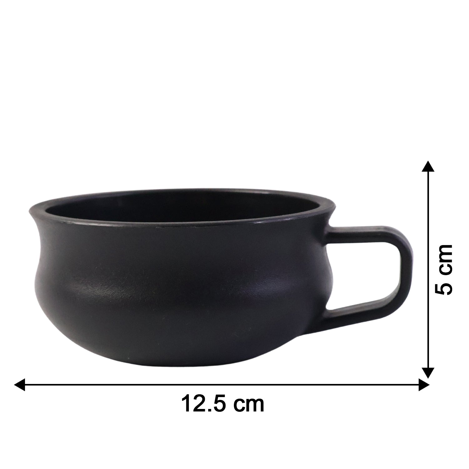 Size comparison showing large capacity deep handle bowl