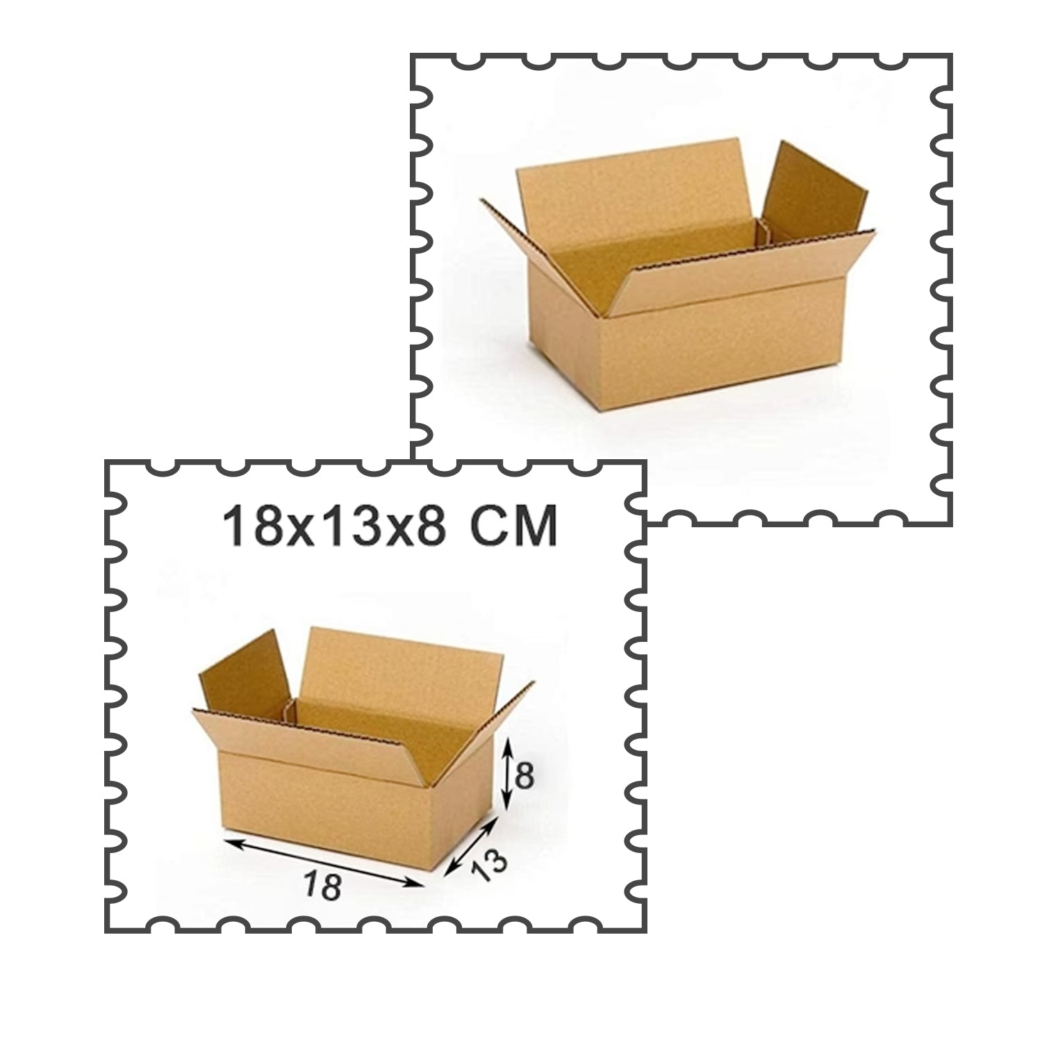 A brown corrugated packing box with ample space for secure product storage and transit.