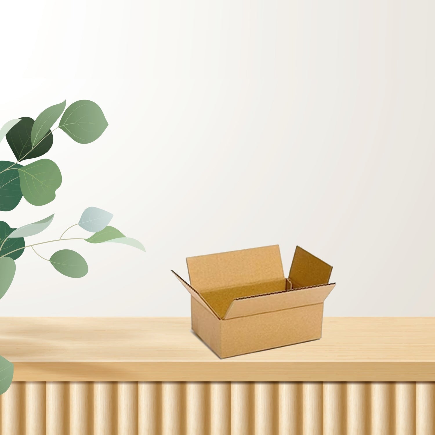 An open brown corrugated box, perfect as a versatile storage solution for various items.