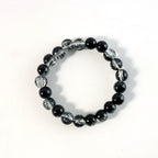 Lightweight dual-tone crystal beaded bracelet for women