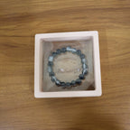 Stylish crystal beaded stretch bracelet with dual-tone round beads