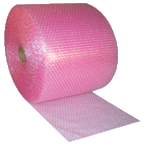 Antistatic bubble wrap roll, perfect for safely packaging electronics and sensitive components.