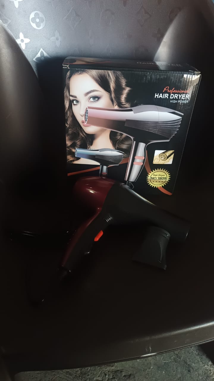 Calm & Curl professional hair dryer showcasing power and user comfort