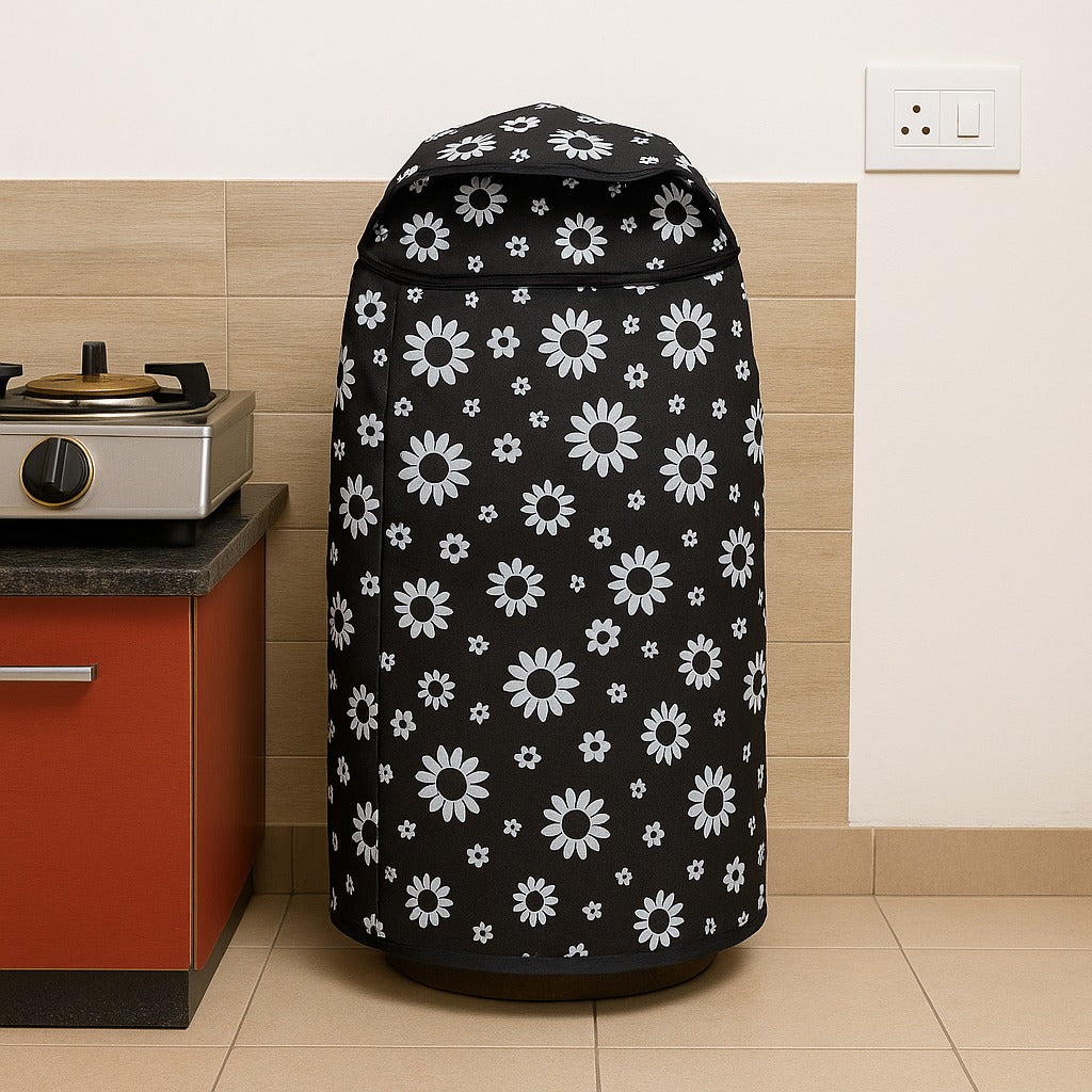 LPG cylinder covered with waterproof floral print cover 60x53 cm