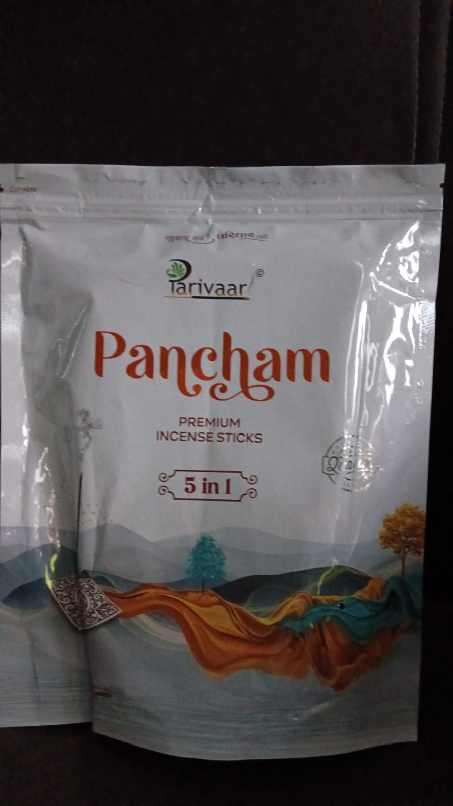 Raw materials like herbs and resins used to craft natural incense sticks.