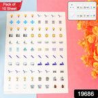 Display of Smart Switch Icon Sticker Sheets with multiple appliance icons for easy labeling
