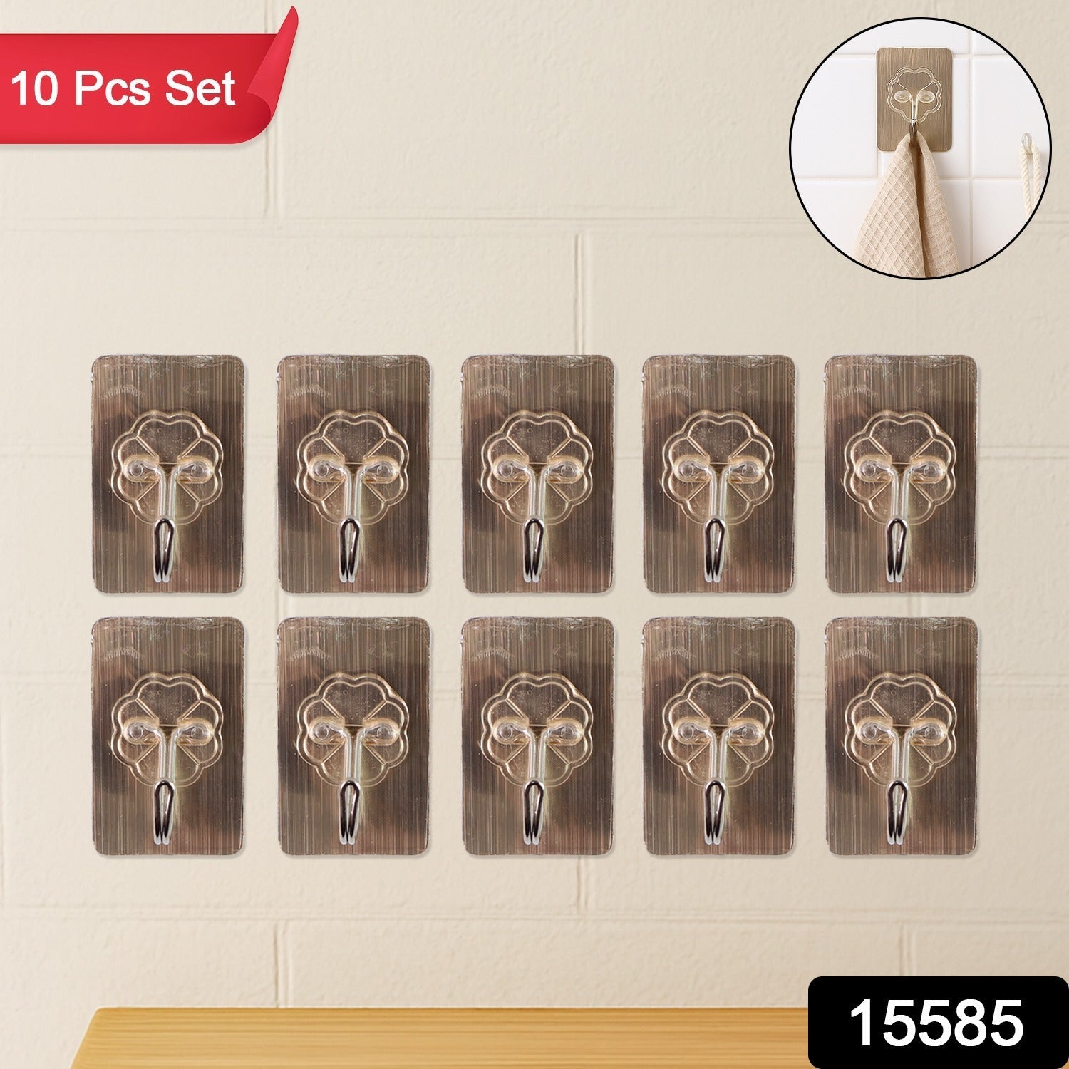 Oil-proof plastic self-adhesive hook on wall