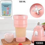 Chef's Embrace portable electric juicer ready for use on a kitchen table.
