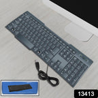 Ergonomic wired keyboard designed for comfortable use in office and home.