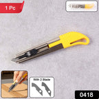 Safety utility cutter knife featuring a retractable sharp blade
