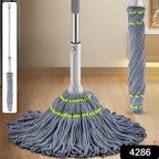 Twist mop rotating 360 degrees for easy cleaning on tile and hardwood floors