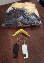 Another view of the versatile 2-in-1 keychain and mobile stand.