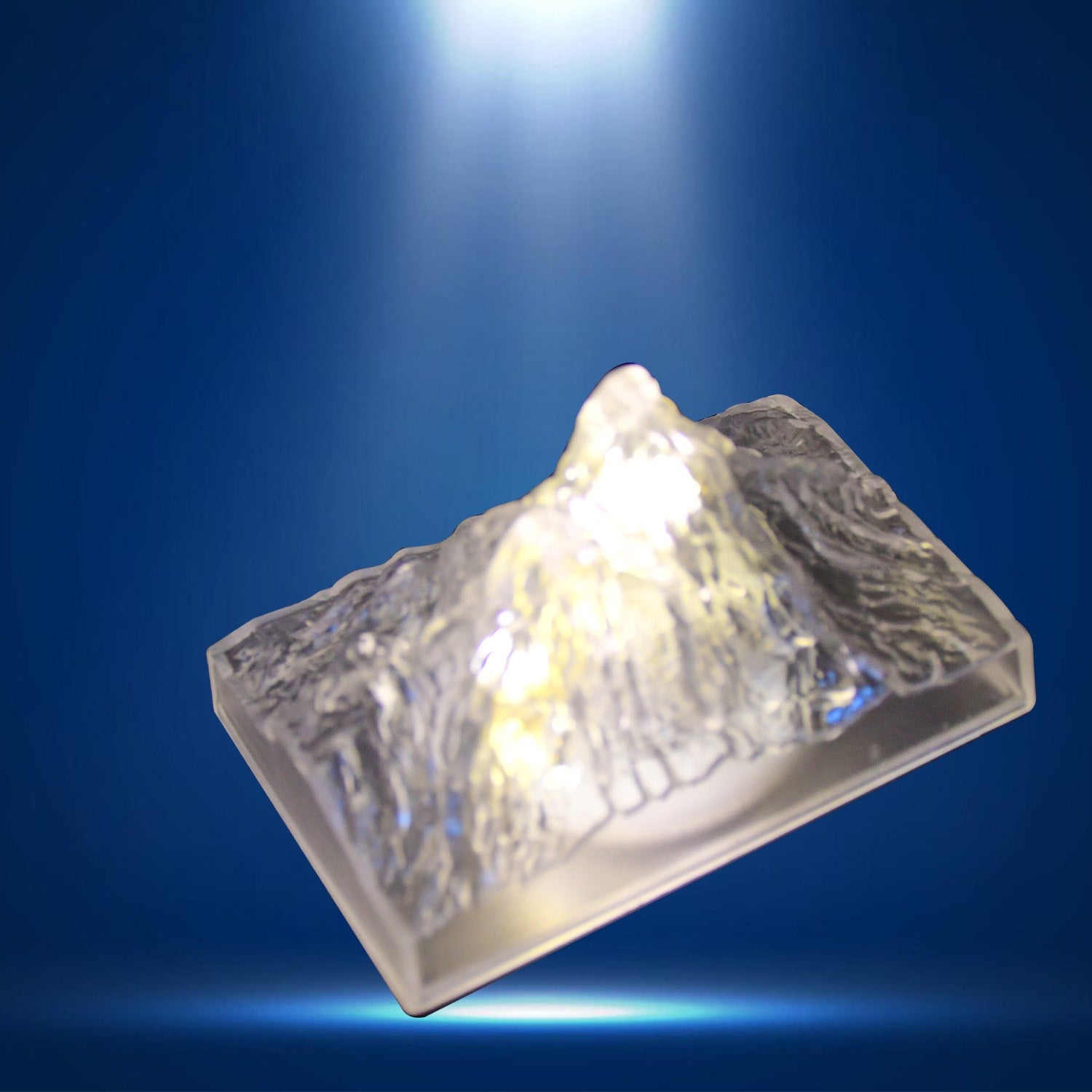 An Iceberg Night Light used as a centerpiece for a festive Diwali decoration.