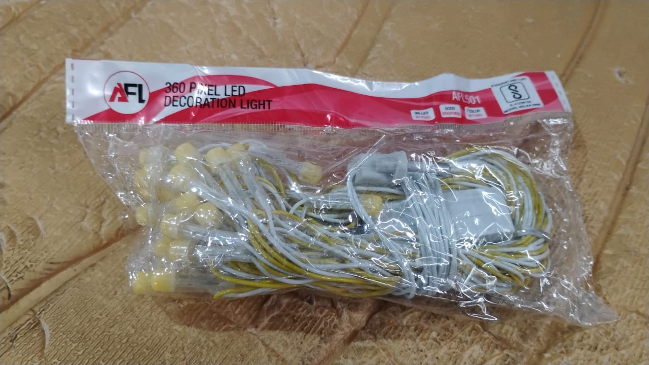 Flexible LED decorative lights with warm white bulbs for festive and party setups