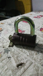 Close-up of the FortiLock brand logo on the heavy-duty iron padlock.