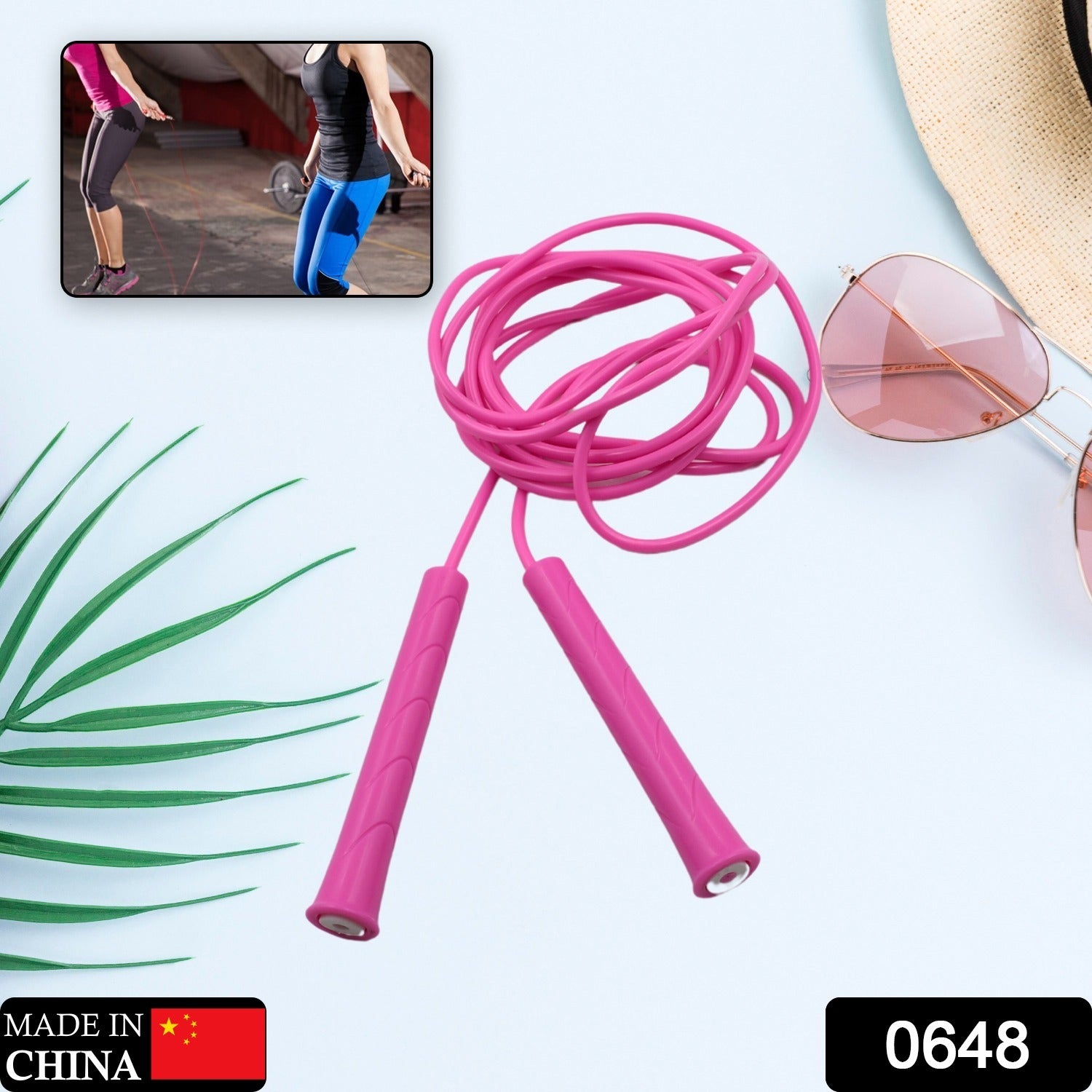 High-speed skipping rope with durable latex cable for intense cardio sessions.