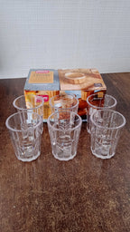 Transparent cutting chai pyali set ideal for office and picnics