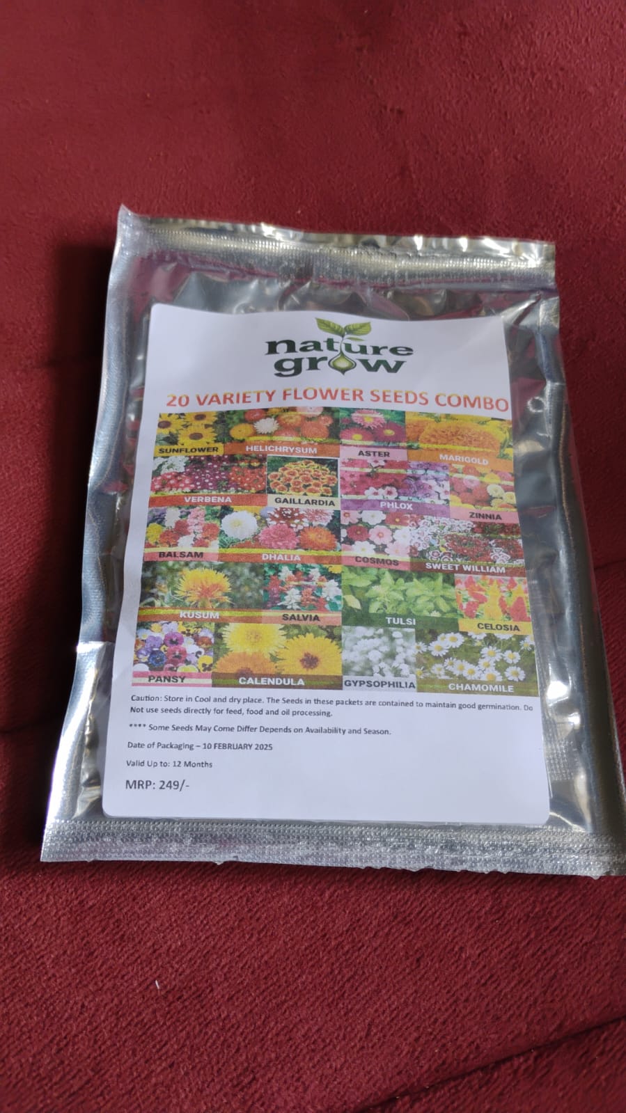 Indo Glow flower seeds garden pack with 20 seed varieties