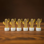 Battery operated cactus shaped flameless LED candle showing on/off base switch