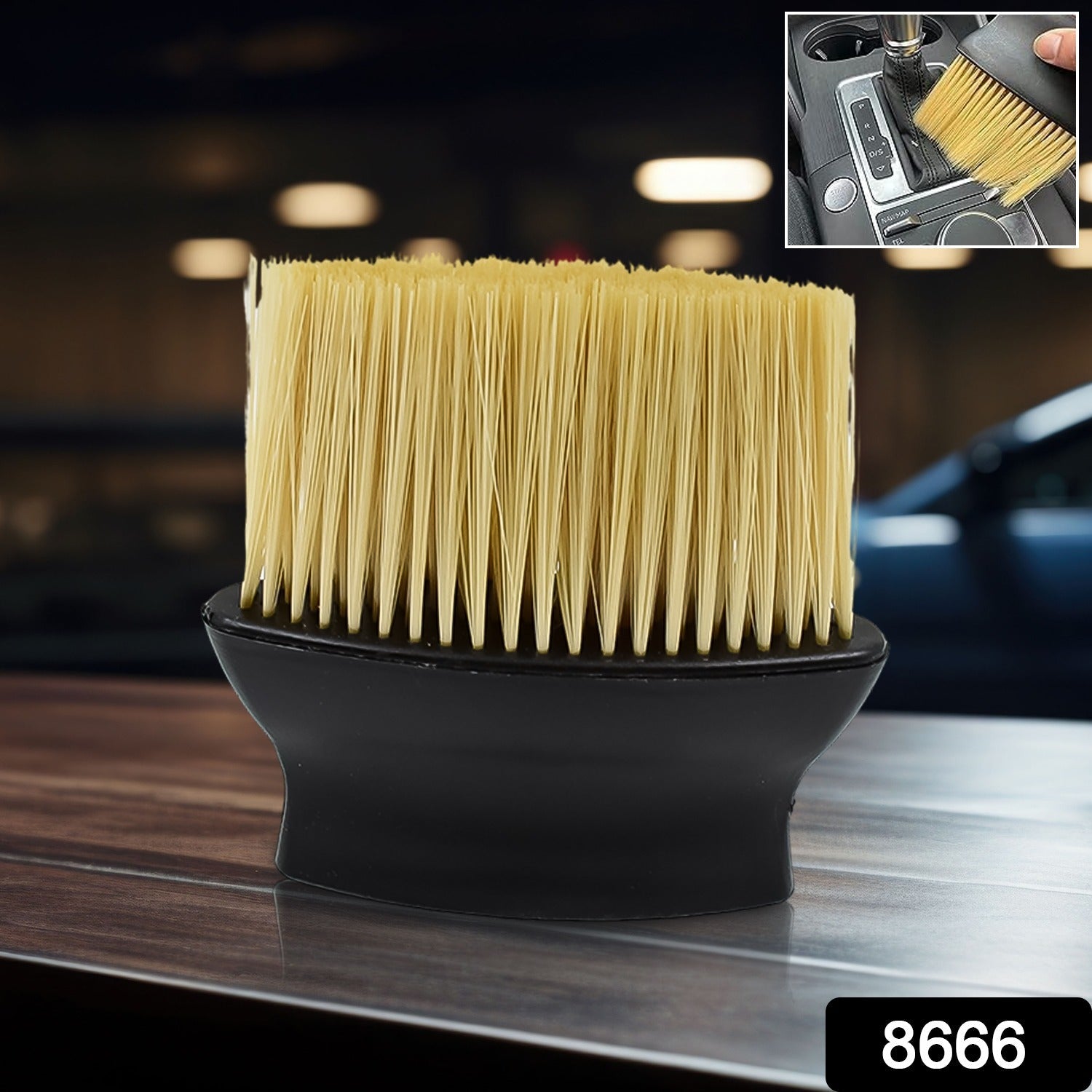 Close-up of the soft, long bristles on the versatile cleaning brush, designed for delicate surfaces.