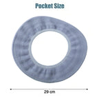 Folded soft fabric elastic toilet seat cover for storage