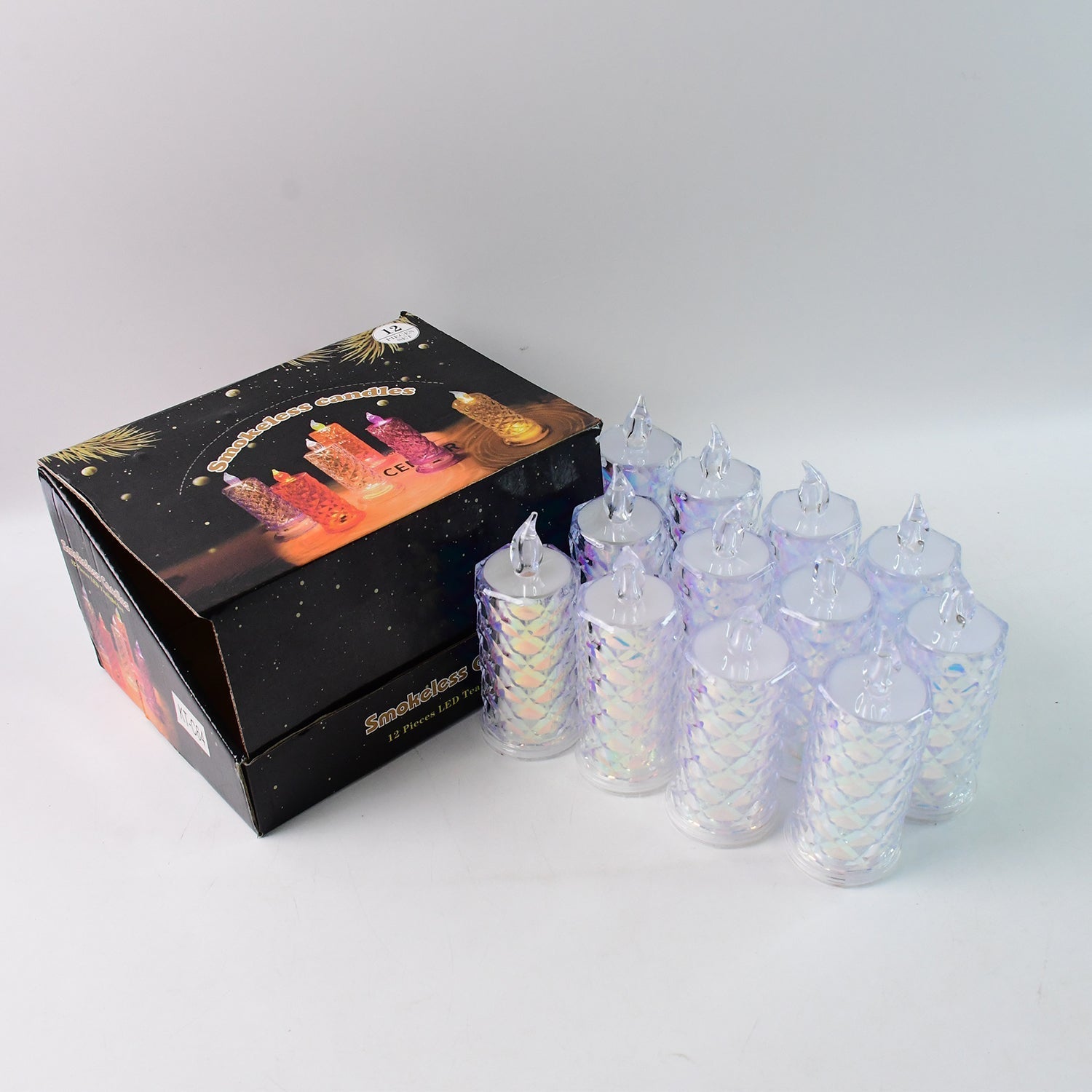 Smokeless LED candle set showcasing eco-friendly, elegant design