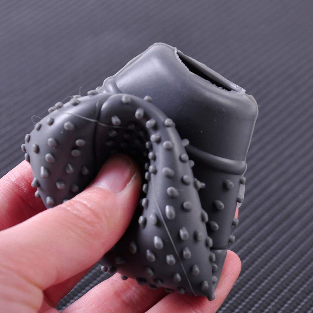 Front view of the universal silicone gear shift knob cover.