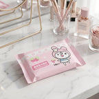 Wet wipes with cartoon print used for hand cleaning